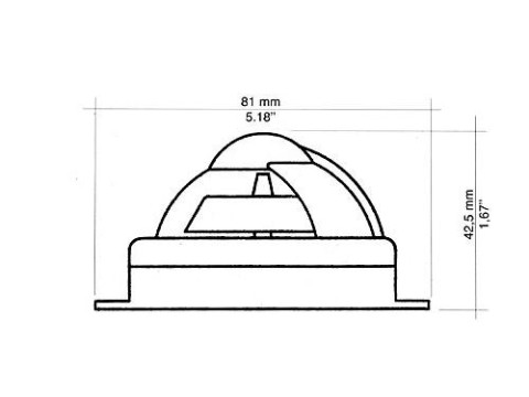 Bussola Riviera serie COMET BC1 mm.81 bianca a chiesuola